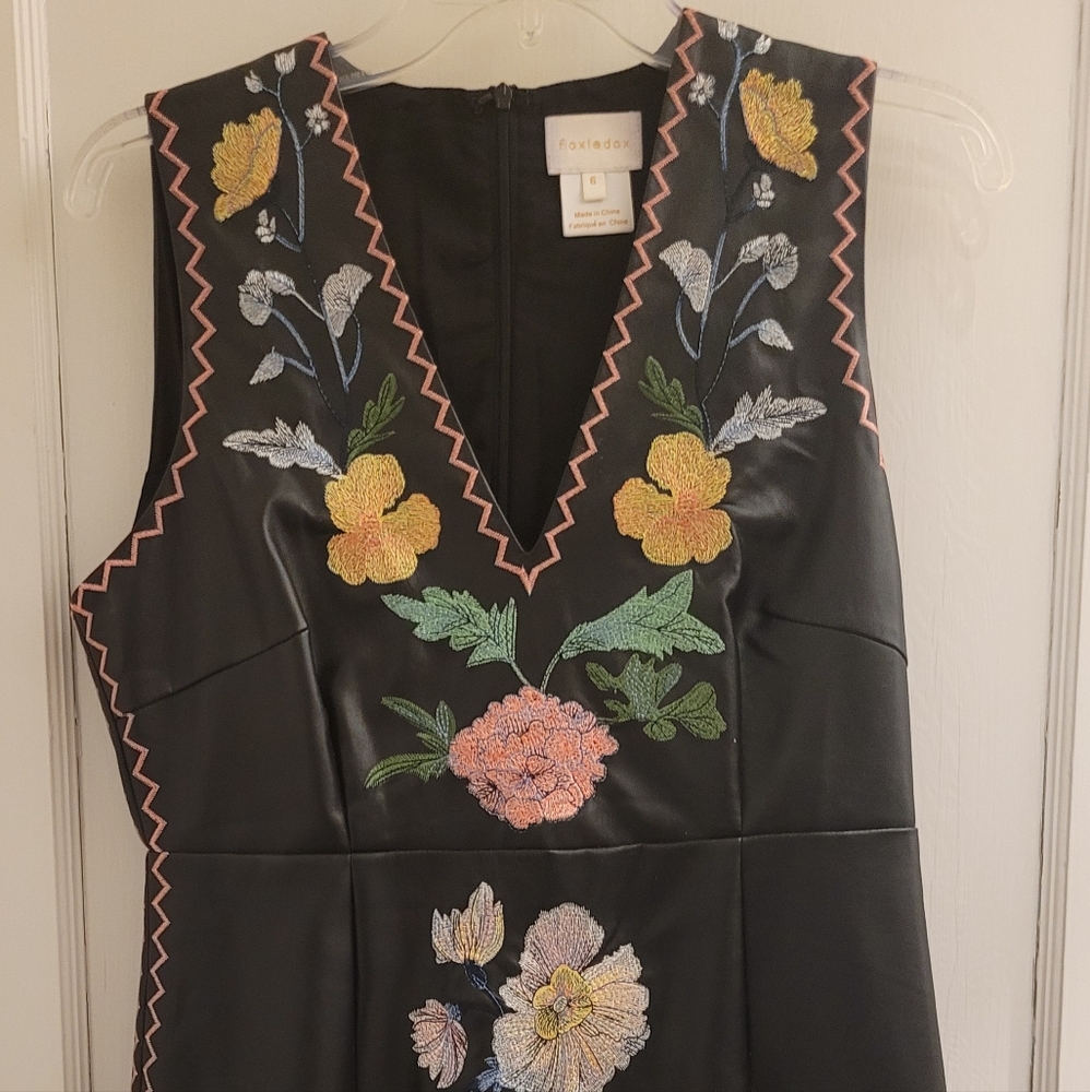 Vegan leather dress